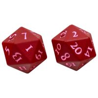 Vivid Heavy Metal Dice - Set di 2 Dadi Metallici D20 - Rosso