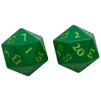 Vivid Heavy Metal Dice - Set di 2 Dadi Metallici D20 - Verde
