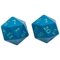 Vivid Heavy Metal Dice - Set di 2 Dadi Metallici D20 - Ciano