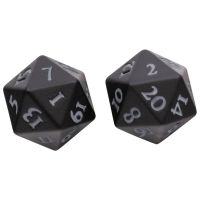 Vivid Heavy Metal Dice - Set di 2 Dadi Metallici D20 - Nero