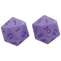 Vivid Heavy Metal Dice - Set di 2 Dadi Metallici D20 - Viola