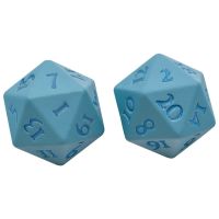 Vivid Heavy Metal Dice - Set di 2 Dadi Metallici D20 - Azzurro
