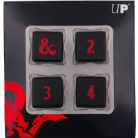 Dungeons & Dragons Heavy Metal Dice - 4 Dadi Metallici D6 - Nero e Rosso