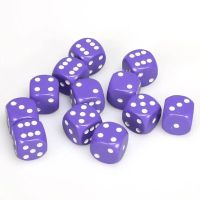 Set di Dadi 12D6 Opaco (Viola, Bianco)