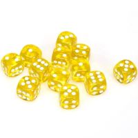 Set di Dadi 12D6 Trasparente (Giallo, Bianco)