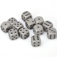 Set di Dadi 12D6 Opaco (Grigio, Nero)