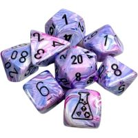 Set di Dadi Lab Dice - Festive (Hydrangea, Nero)