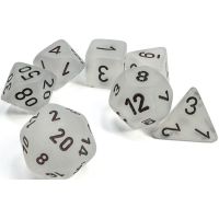 Set di Dadi Frosted (Trasparente, Nero)
