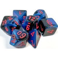 Set di Dadi Gemini (Nero-Luce Stellare, Rosso)