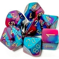 Set di Dadi Gemini (Viola, Ciano, Oro)
