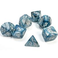 Set di Dadi Lustrous (Ardesia, Bianco)
