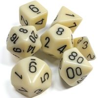 Set di Dadi Opaco (Avorio, Nero)