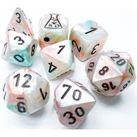 Set di Dadi Lab Dice - Lustrous Luminary (Conchiglia, Nero)