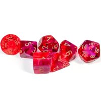 Set di Dadi Gemini Trasparenti (Rosso-Viola, Oro)