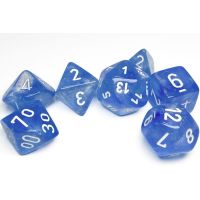 Set di Dadi Borealis Luminary (Blu Cielo, Bianco)