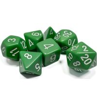 Set di Dadi Opaco (Verde, Bianco)