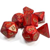 Set di Dadi Scarab (Scarlatto, Oro)