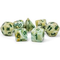Set di Dadi MEGA-HEDRAL Marble (Verde, Verde Scuro)