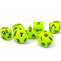 Set di Dadi MEGA-HEDRAL Vortex (Verde Brillante, Nero)