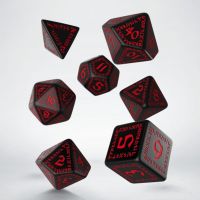 Set di 7 Dadi Runic Black & Red