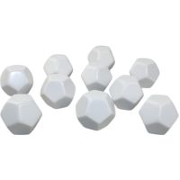 Set di 10 Dadi a 12 Facce (D12) Vuoti - Opachi Bianchi