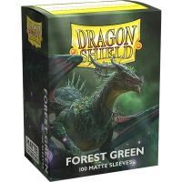 100 Bustine Standard Dragon Shield Matte Sleeves - FOREST GREEN