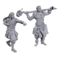 Elfo Arcidruido e Adepto Marziale - 2 Miniature D&D Nolzur's Marvelous W24