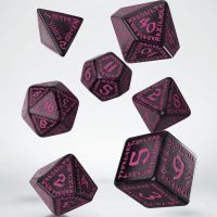 Set di 7 Dadi Runic Black & Magenta