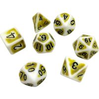 Set di 7 Dadi Antique - Olive