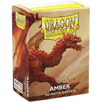 100 Bustine Standard Dragon Shield Matte Sleeves - AMBER